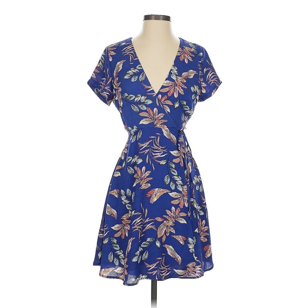 Lush Blue Wrap Dress